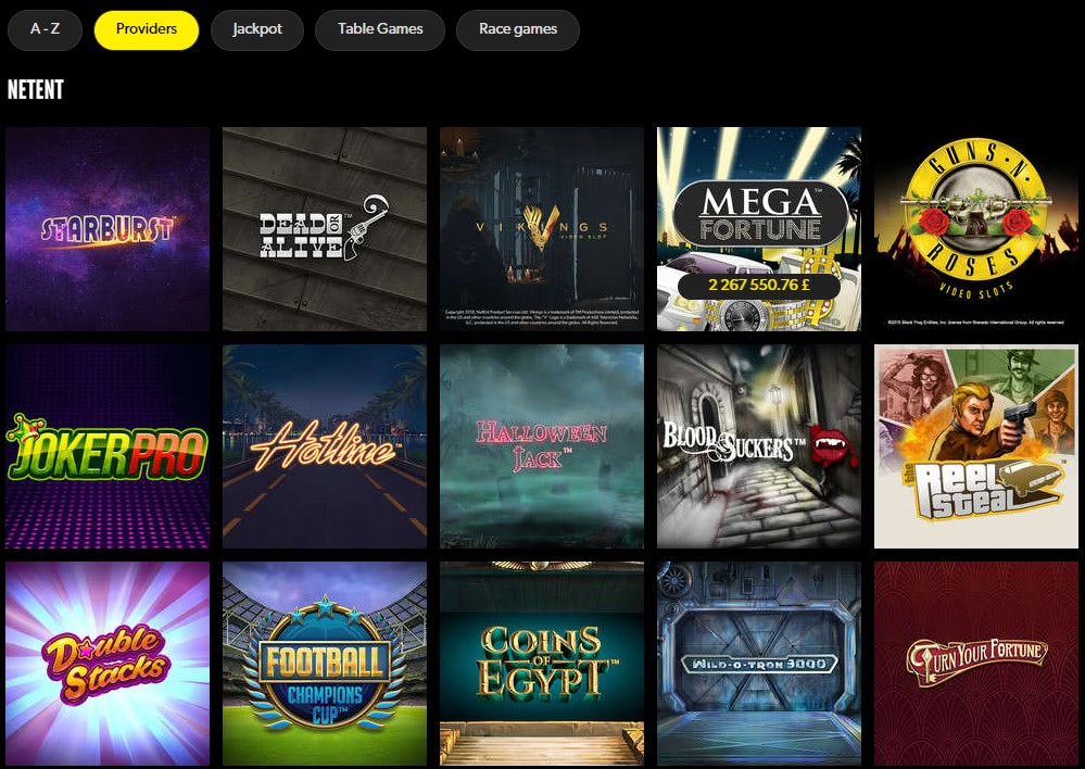 netent slot games